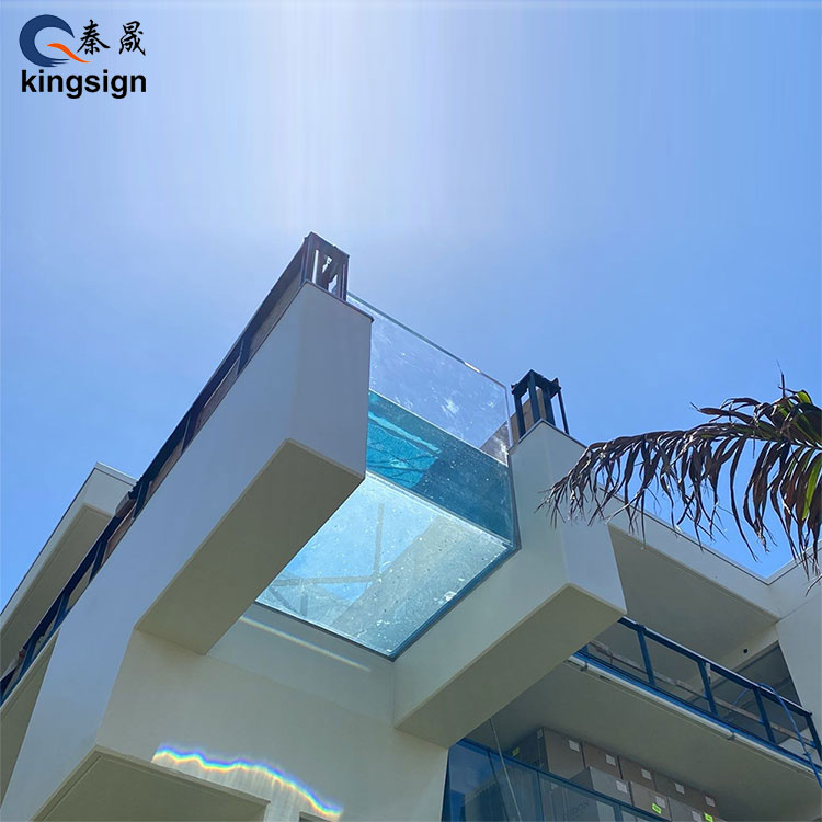 Why use thick acrylic to build a transparent sky swimming pool?